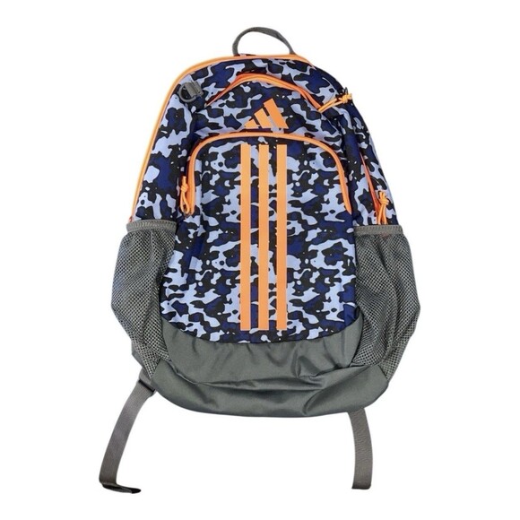 adidas Young Creator backpack, Flow Blur/Onix Grey/Signal  Adidas BTS Originator Backpack Flow Blur Onxy Grey Signal Orange NWT